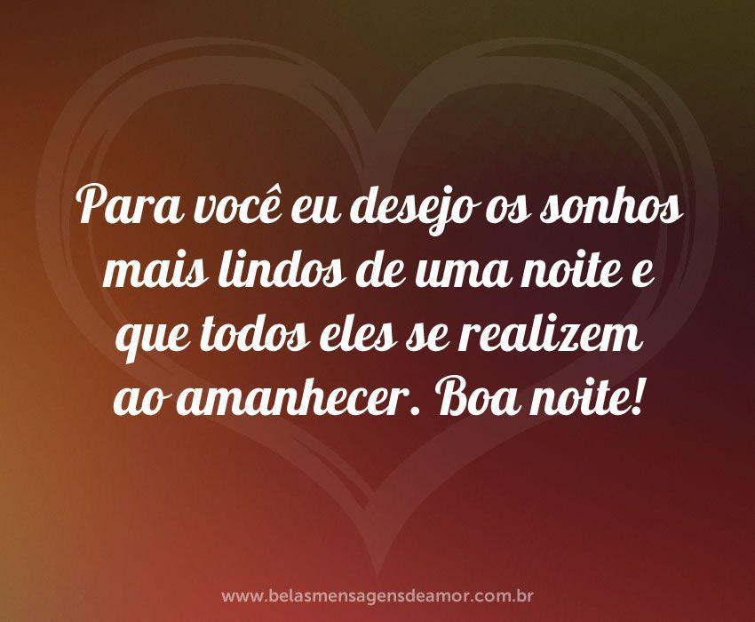 Mensagens de Boa Noite com Amor